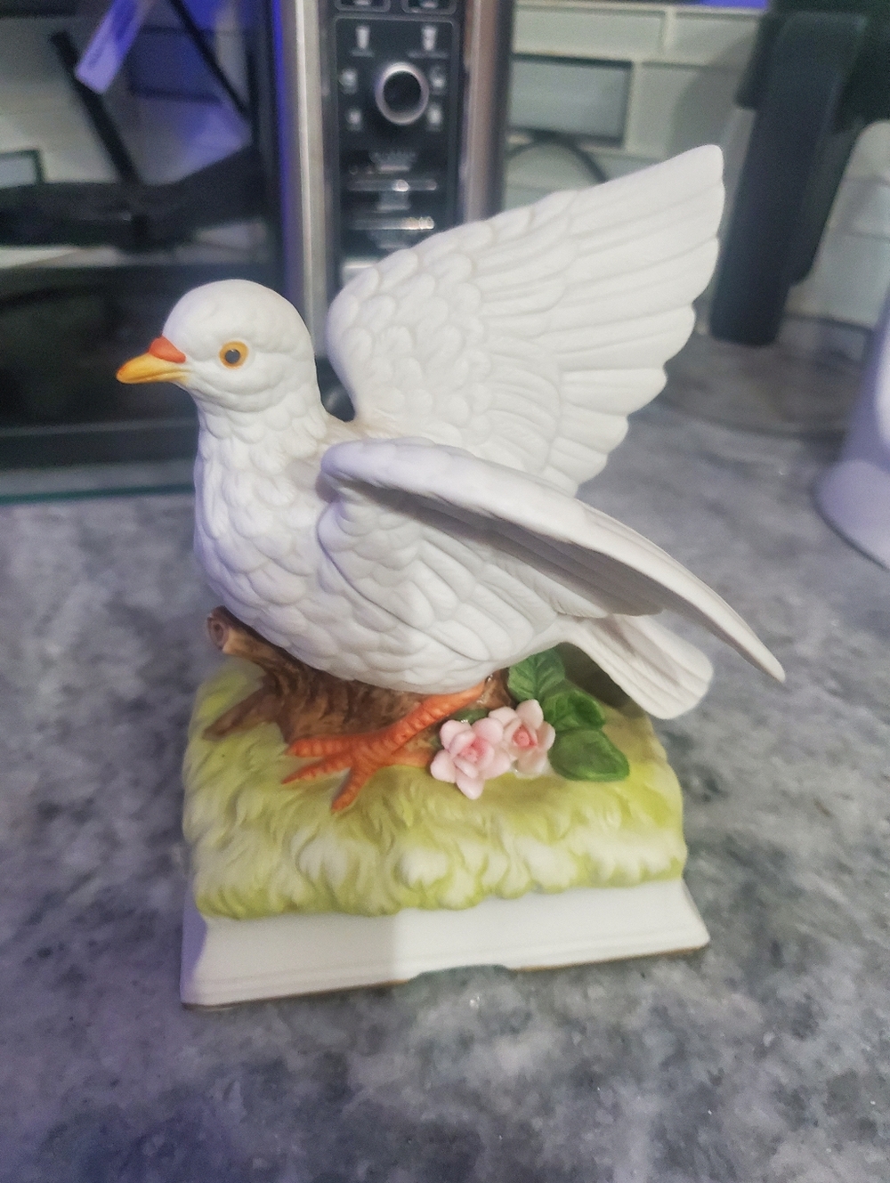 White Ceramic Dove Figurine